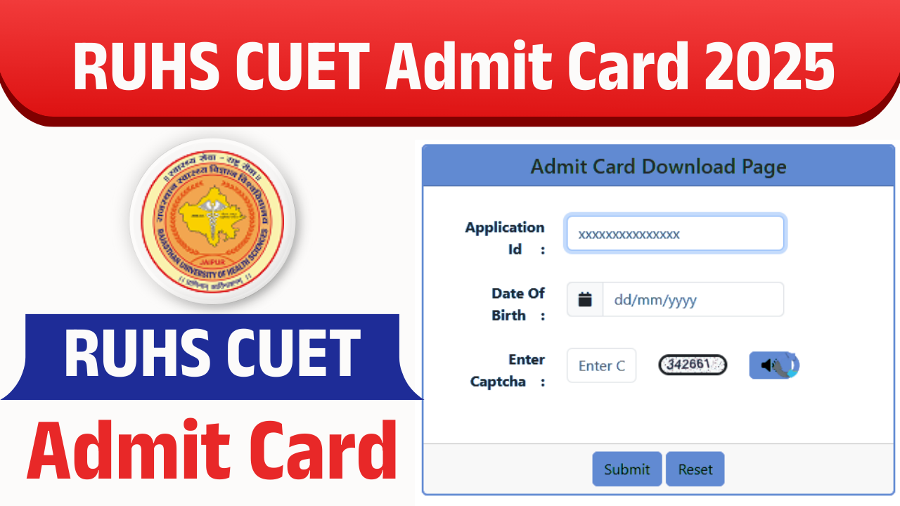 RUHS CUET Admit Card