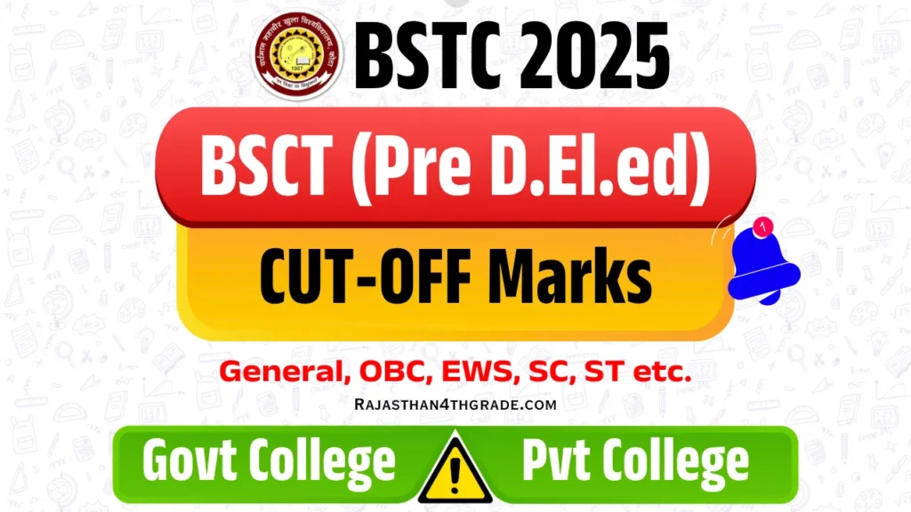 Rajasthan BSTC (Pre Deled) Cut-off 2025